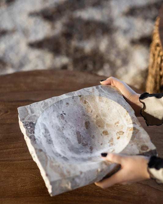 CENTRO MESA MARMOL 27X27X5CM