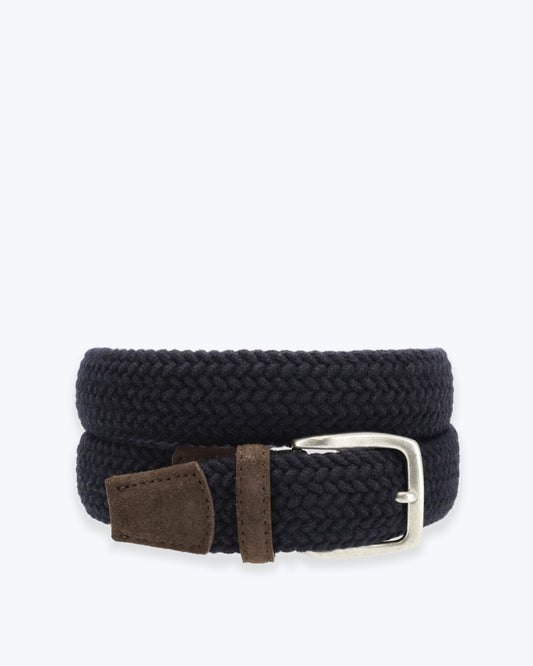 CINTURÓN TRENZADO AZUL MARINO
