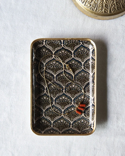 BANDEJITA ESMALTADA LES PAONS 15X10CM