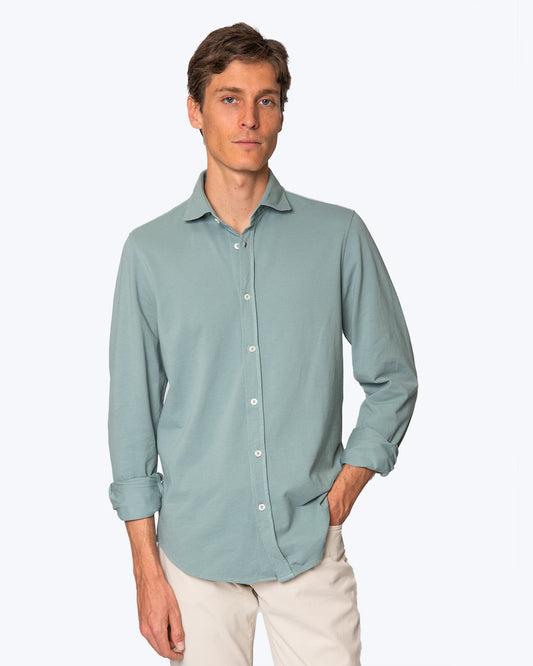 CAMISA VERDE PIQUÉ