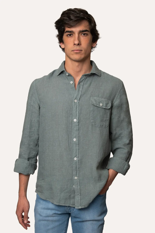 CAMISA DE LINO VERDE