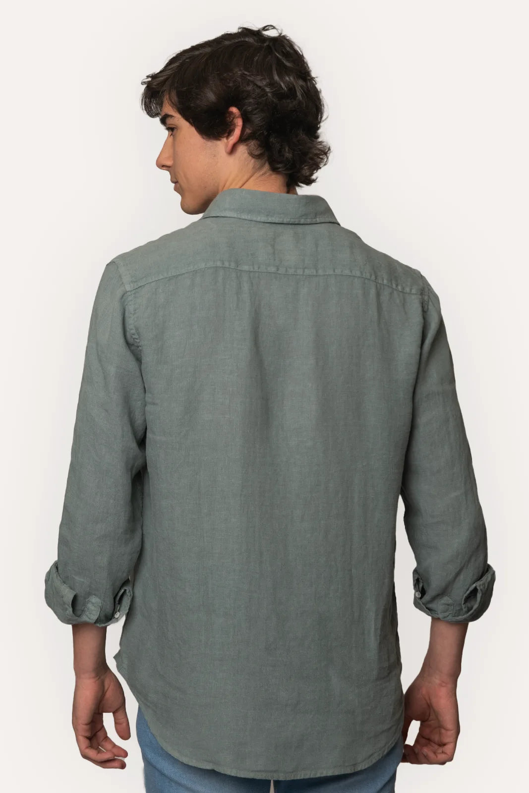 CAMISA DE LINO VERDE