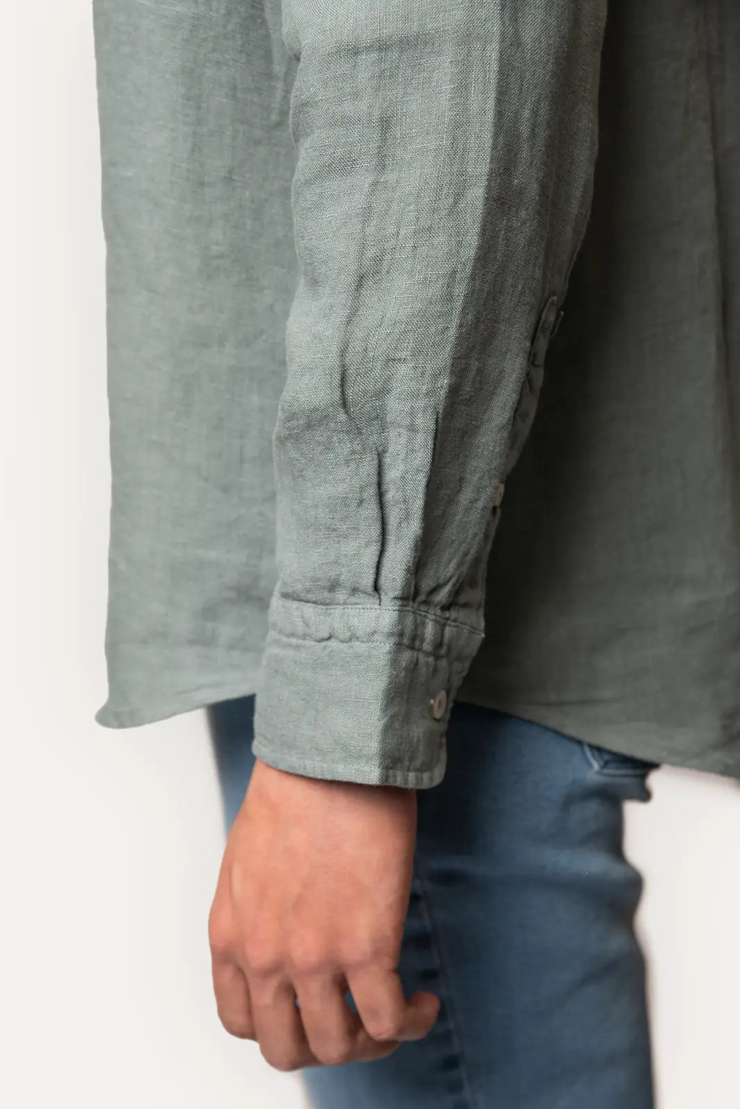 CAMISA DE LINO VERDE