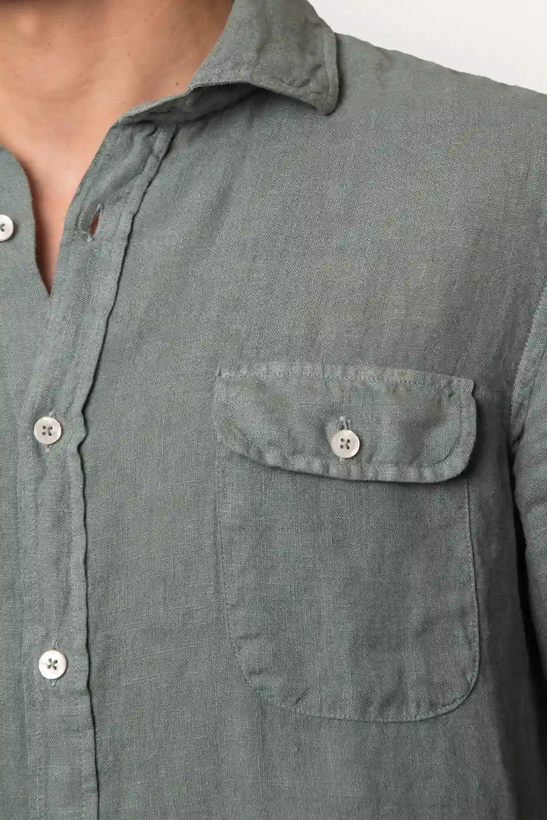 CAMISA DE LINO VERDE