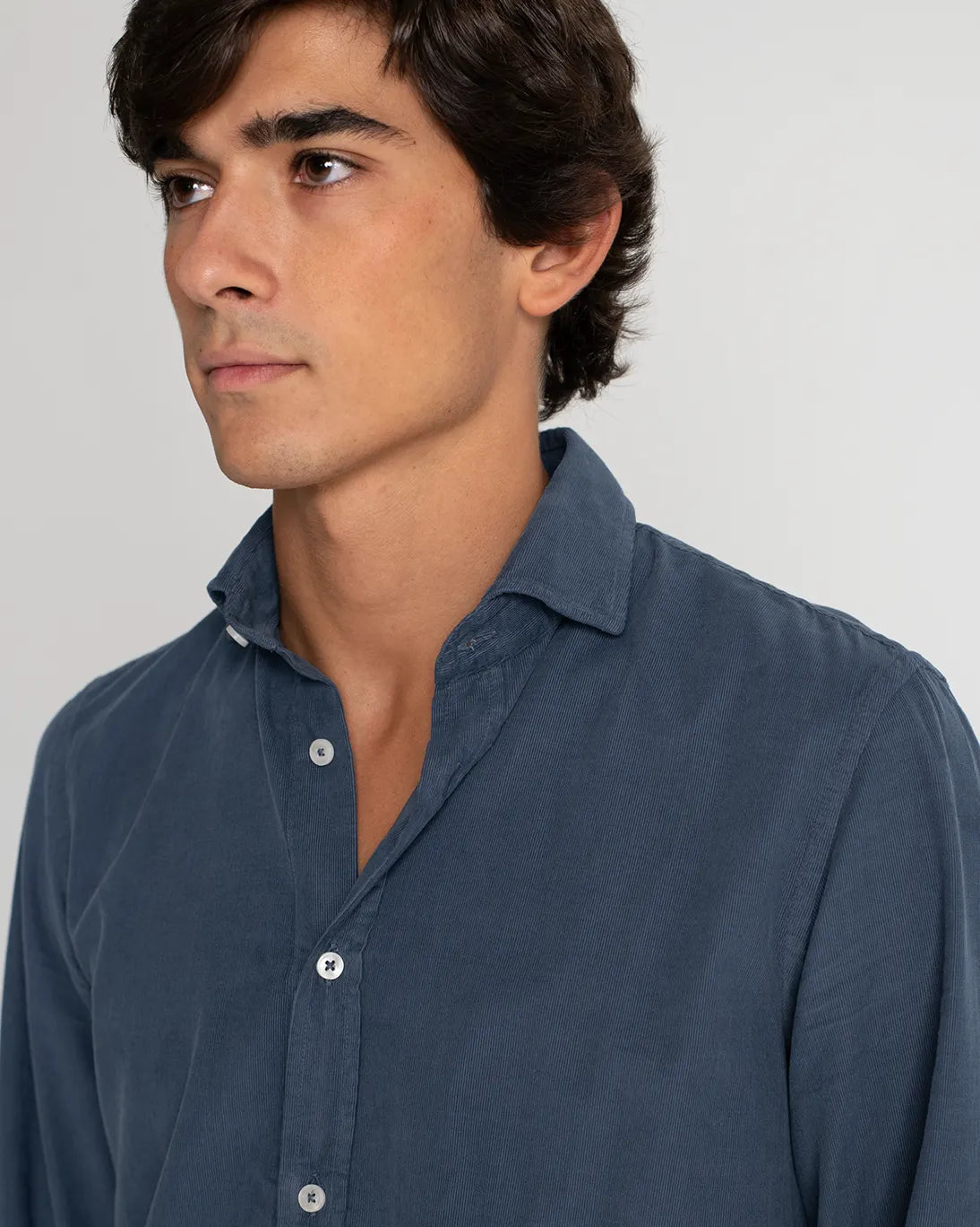 CAMISA MICROPANA AZUL LAVADO