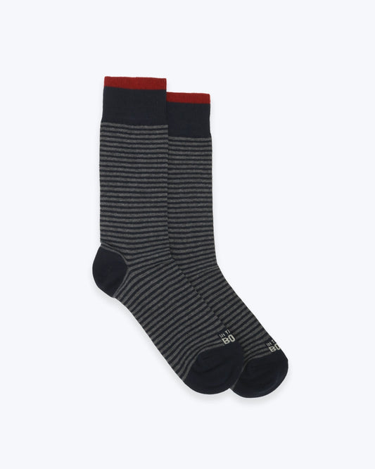 CALCETINES RAYAS GRISES Y AZULES