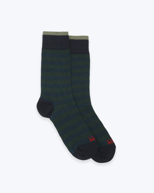 CALCETINES RAYAS AZULES Y VERDES