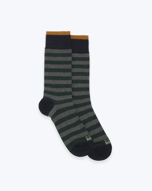 CALCETINES RAYAS GRISES Y VERDES