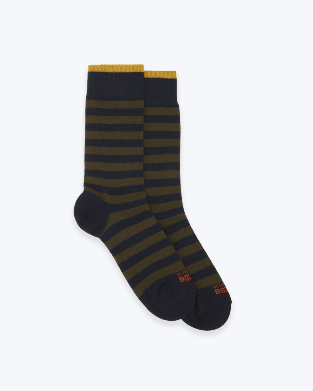 NAVY AND GREEN SOCKS
