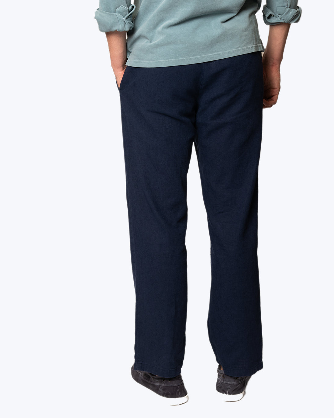 PANTALÓN AZUL MARINO DE LINO