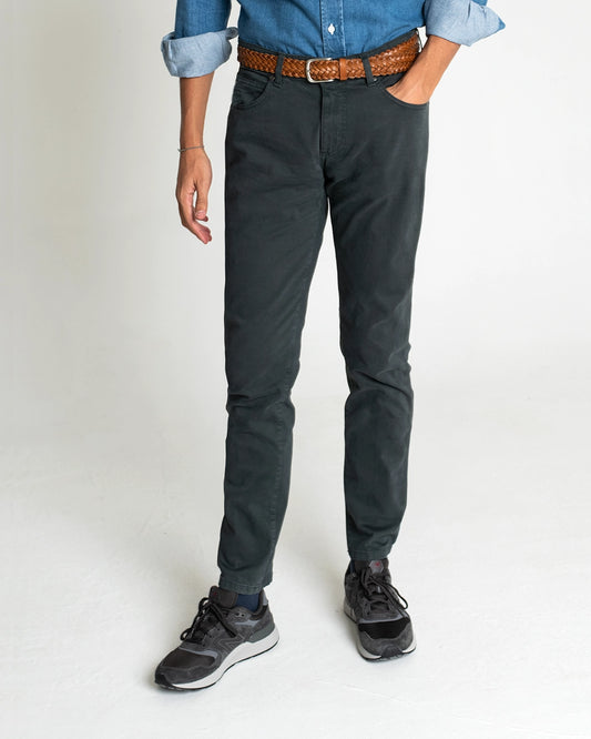 PANTALÓN 5 BOLSILLOS VERDE AZULADO