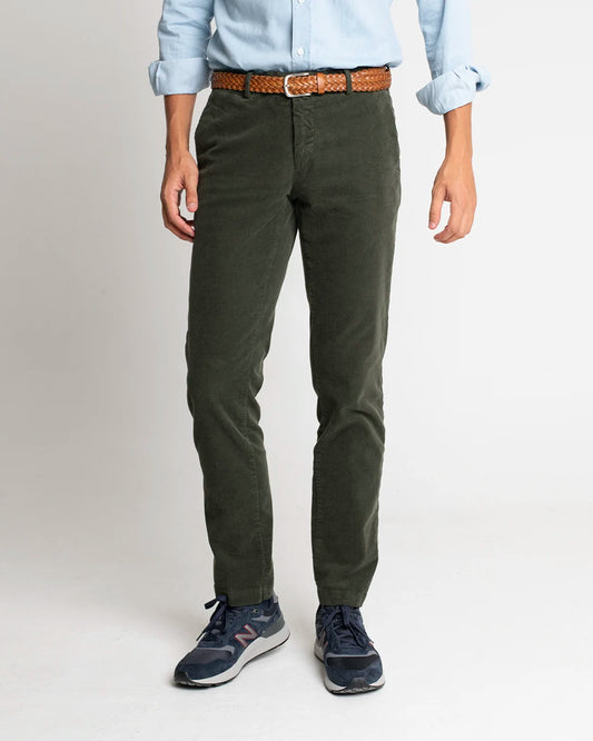 PANTALÓN CHINO PANA VERDE