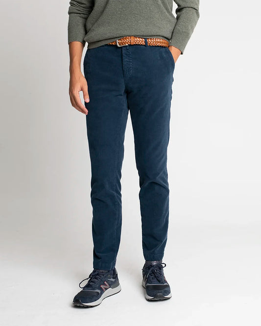 PANTALÓN CHINO PANA AZUL OSCURO