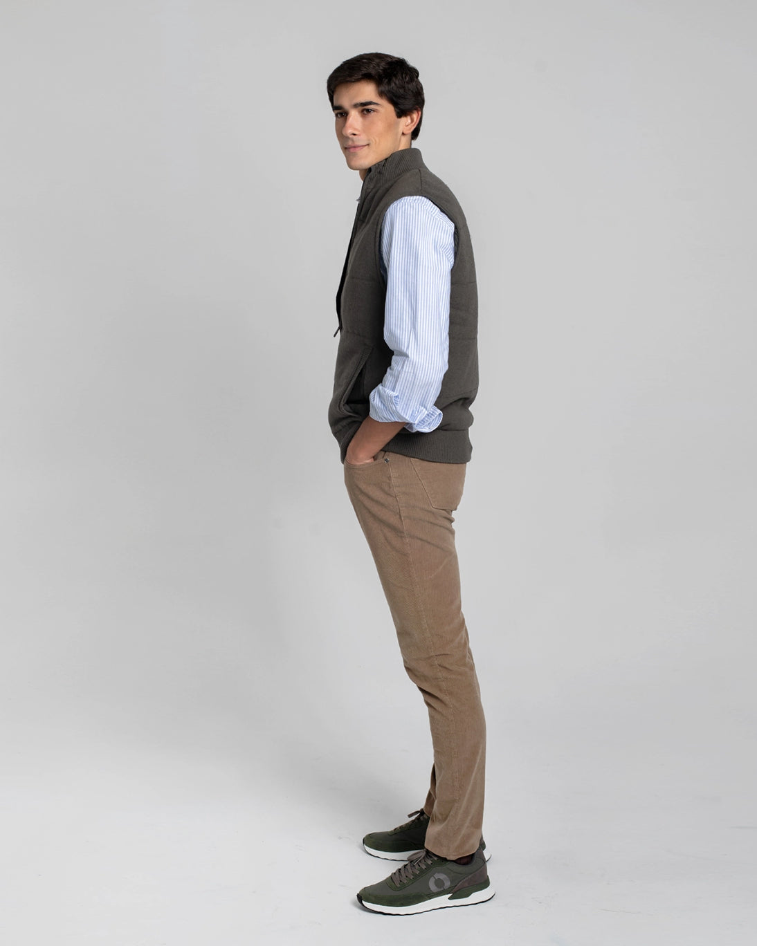 PANTALÓN 5 BOLSILLOS PANA MARRÓN