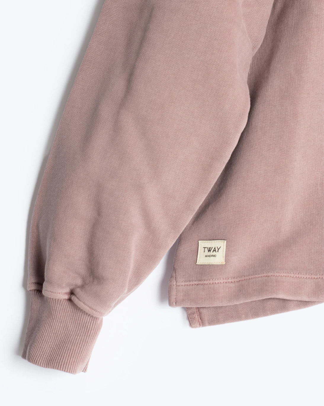 SUDADERA CUELLO POLO ROSA LAVADO