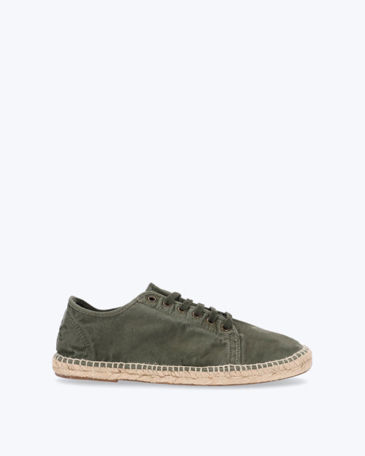 GREEN ESPADRILLES WITH LACES