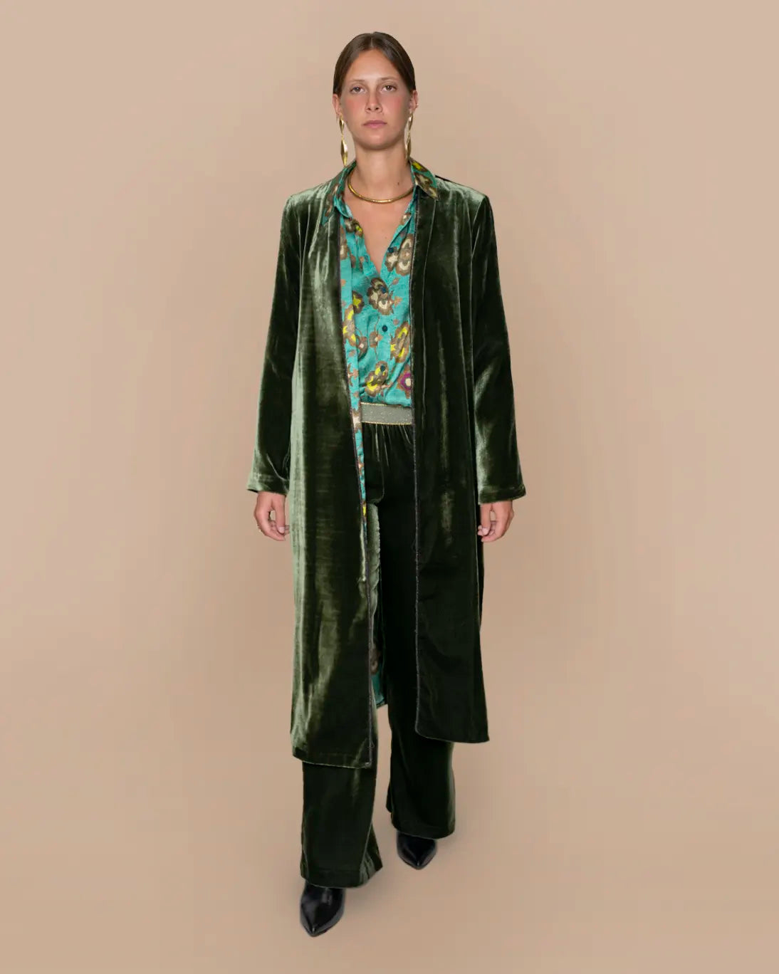 ABRIGO TERCIOPELO AMO VERDE