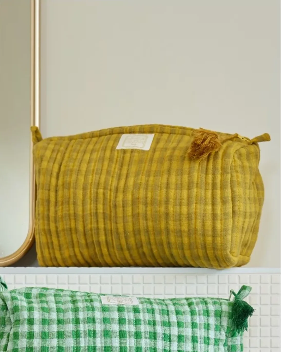 NECESER INDIRA VICHY OLIVA GRANDE 25X13X9CM