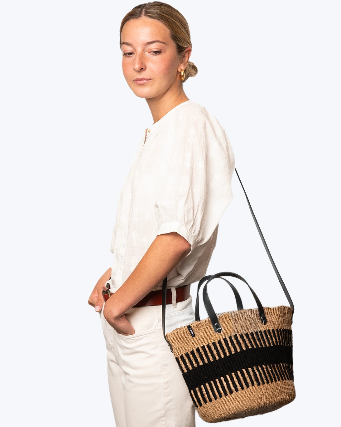 Bolso de rafia Pamba de Mifuko