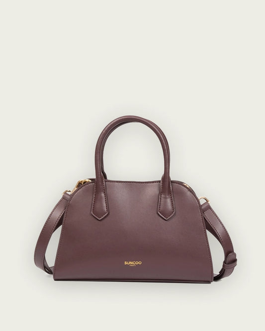Bolso Romy de piel color ciruela de la marca Suncoo