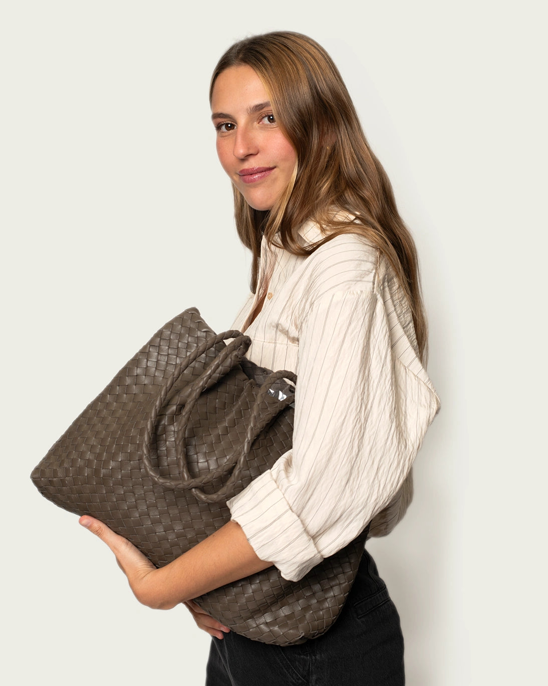TOPO BRAIDED LEATHER BAG
