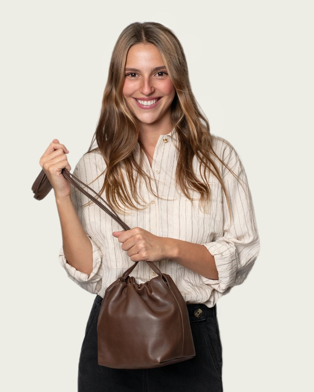 CHOCOLATE LEATHER BAG