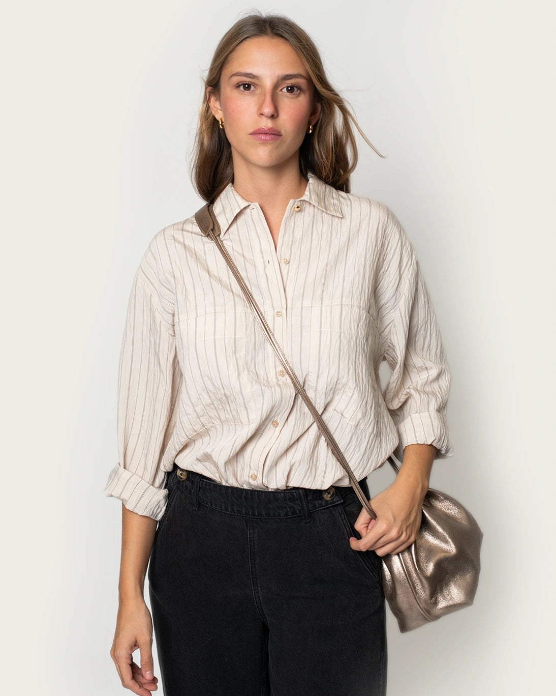 GOLD LEATHER BAG