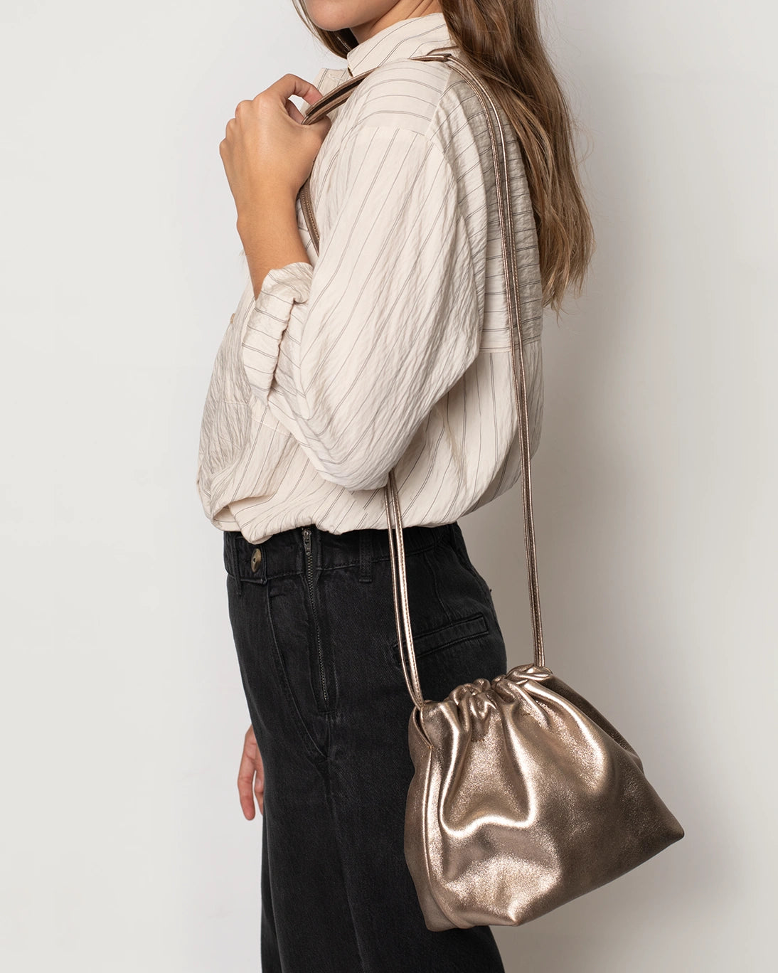 GOLD LEATHER BAG