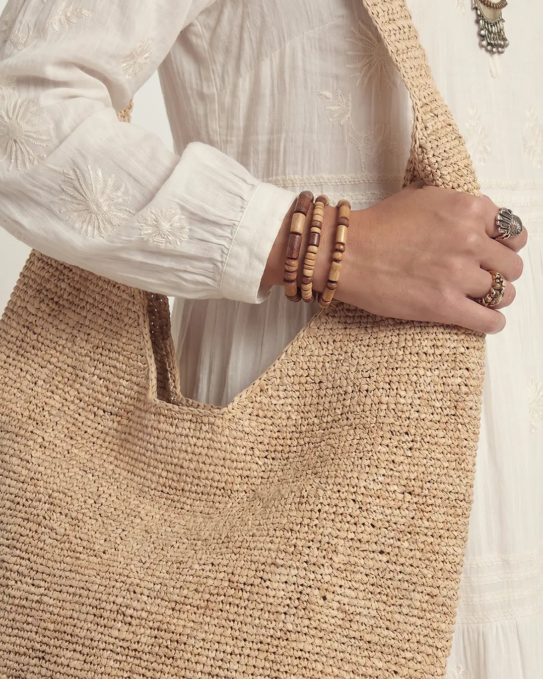 BOLSO RAFIA JANGA TOSTADO 40X35X17CM