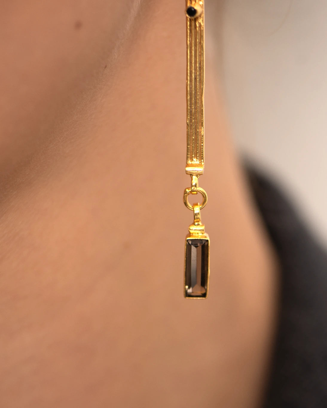 PENDIENTES CUARZO Y ONYX