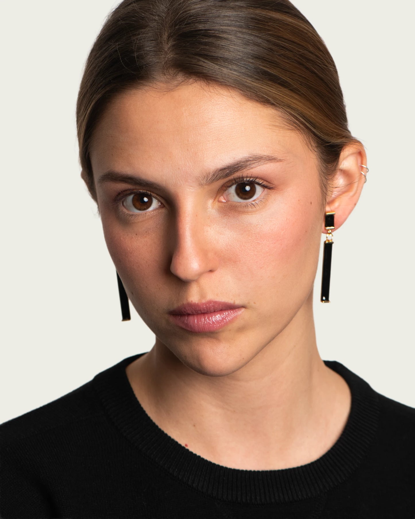 PENDIENTES MINI LUISA NEGROS