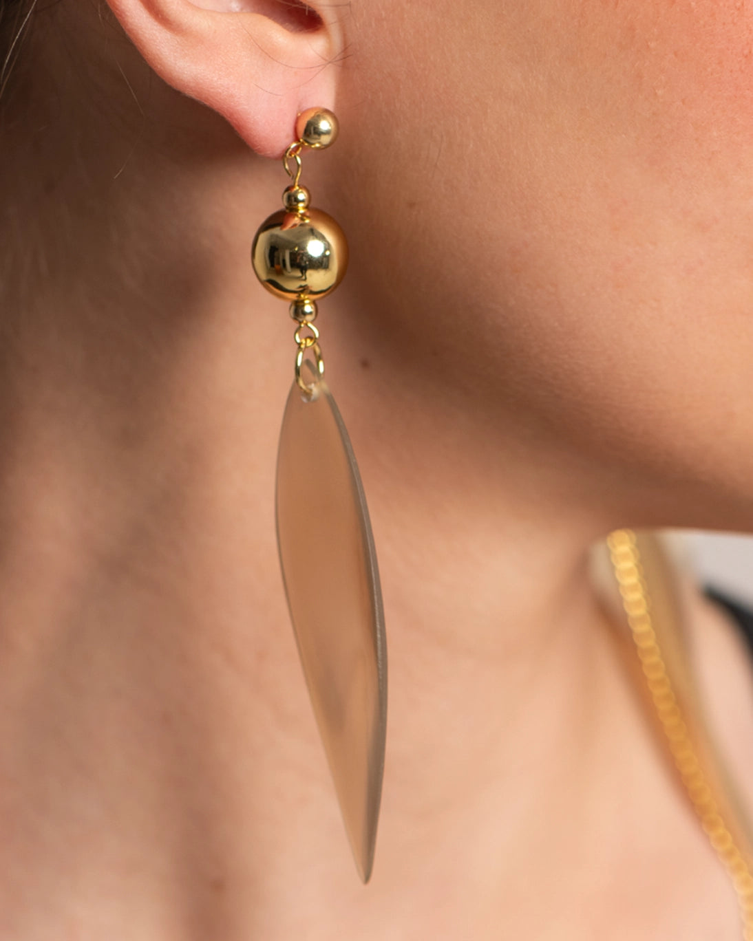 PENDIENTES CADENA Y HOJAS