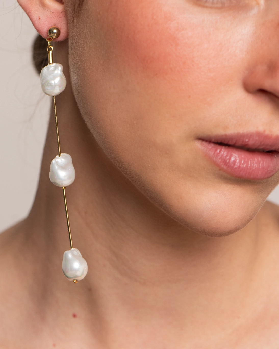 PENDIENTES TRES PERLAS