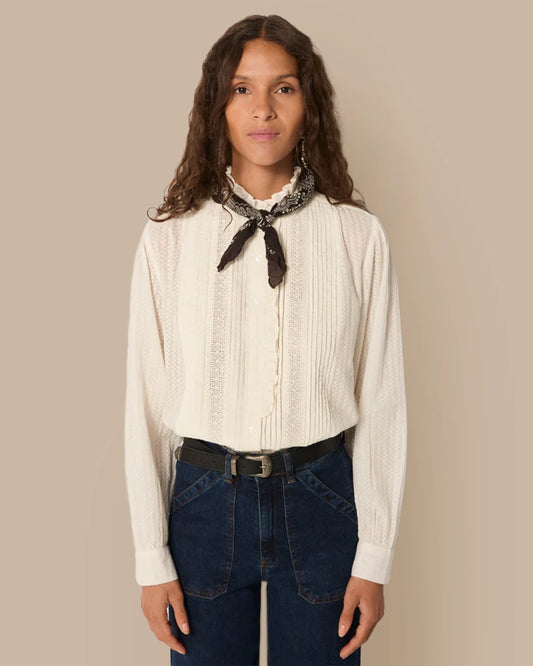 Blusa Bella color perla de Maison Hotel