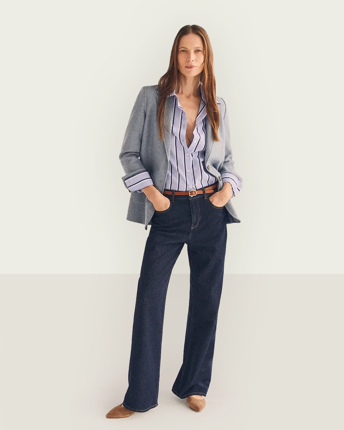 CAMISA AZUL DE RAYAS MATTHEW