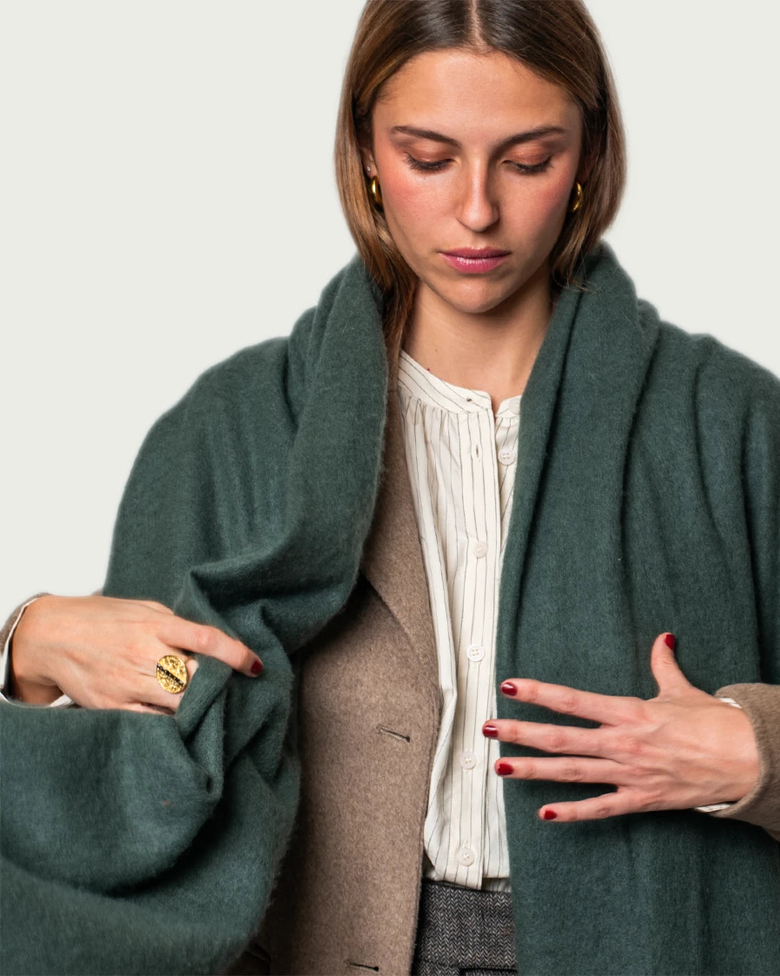 CHAL CASHMERE VERDE 85X200CM