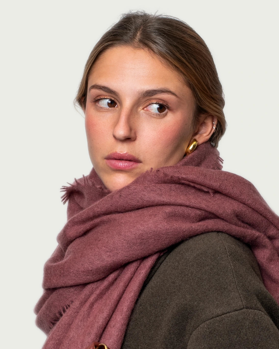 CHAL CASHMERE BURGUNDY 85X200CM