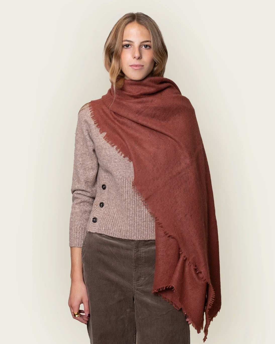 CHAL DE CASHMERE AVELLANA 85X200CM