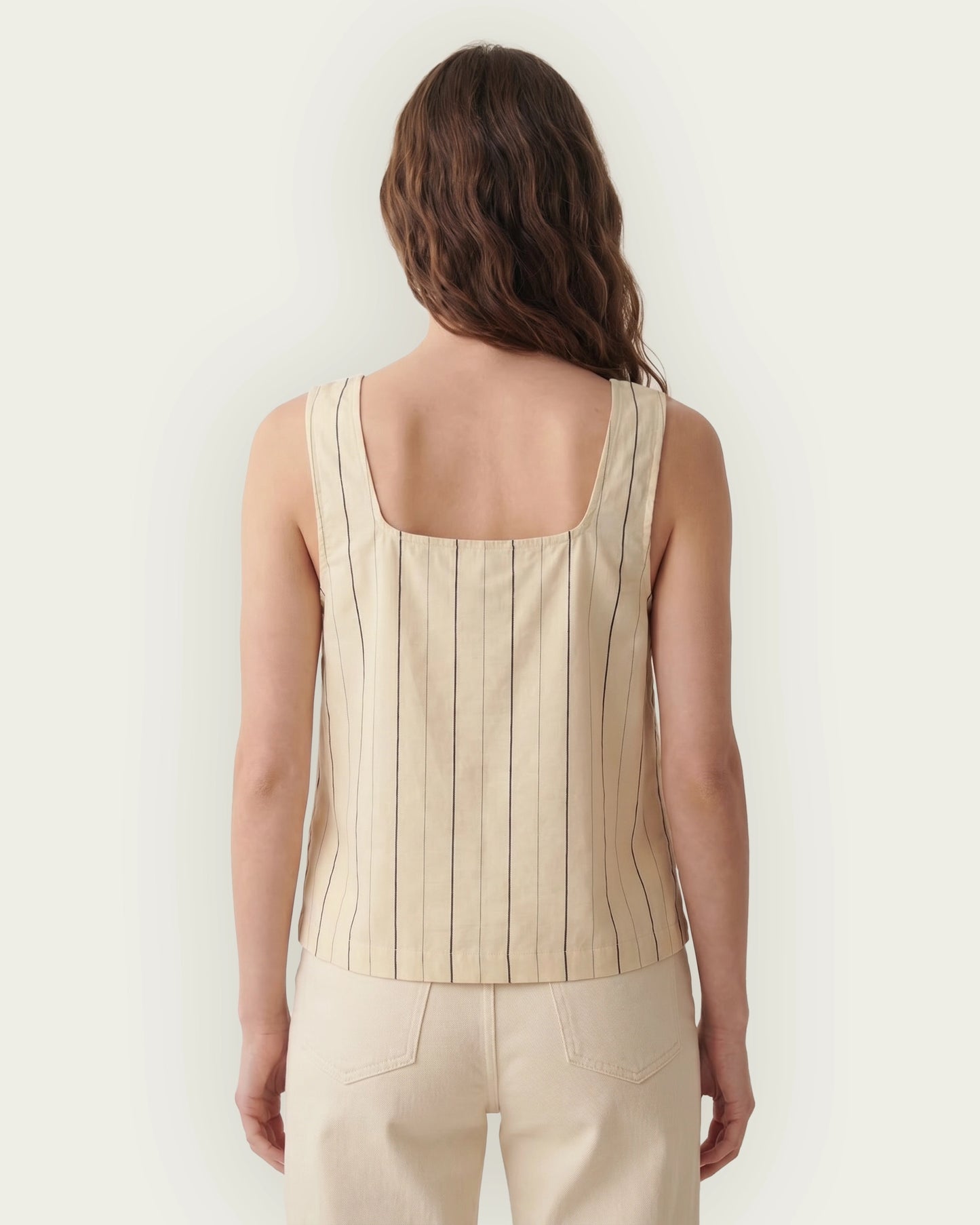 TOP BEIGE DE RAYAS
