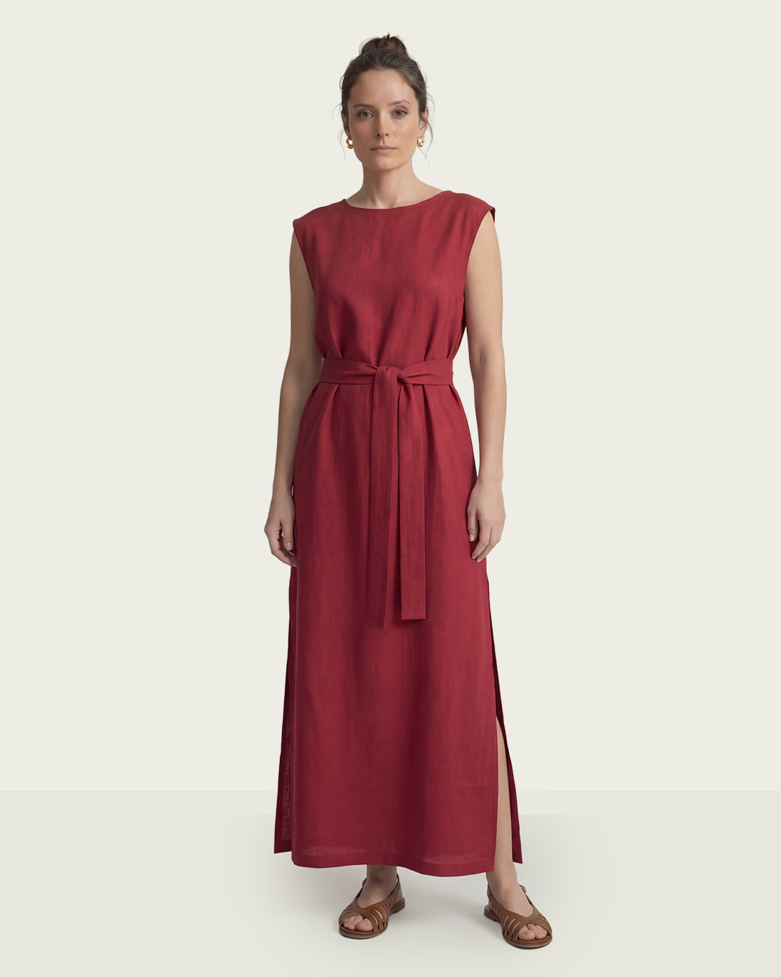 VESTIDO MOUTAKI BURDEOS
