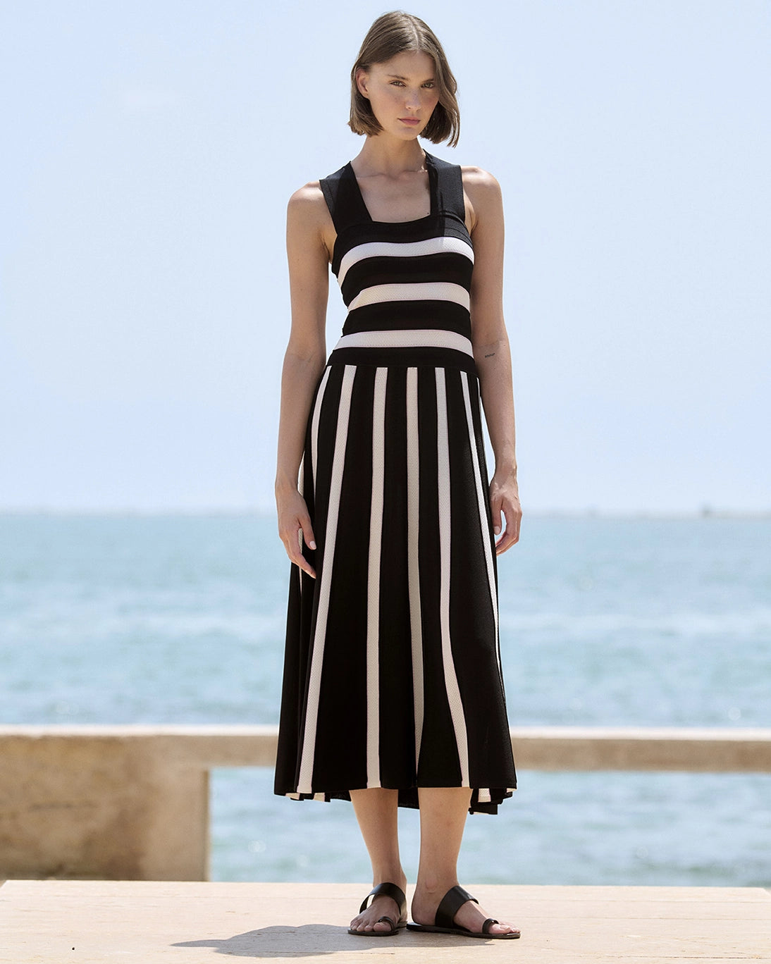 VESTIDO RAYAS TIRANTES