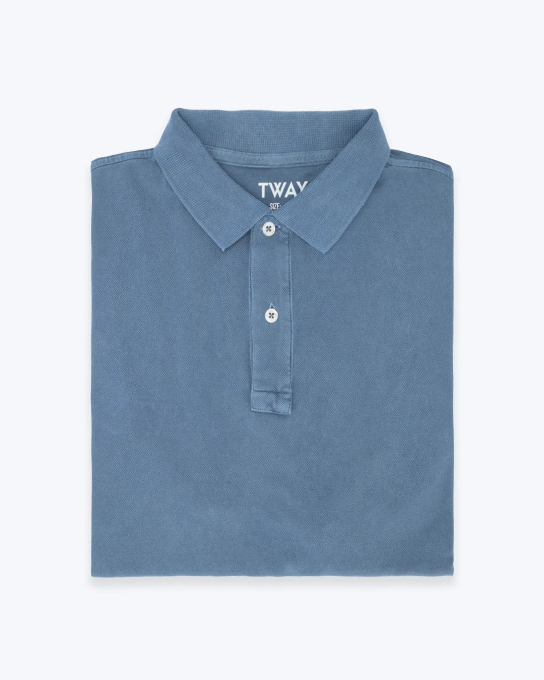 POLO MANGA CORTA PIQUÉ AZUL