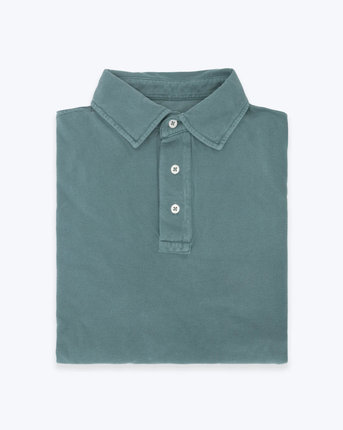 POLO MANGA LARGA PIQUÉ VERDE