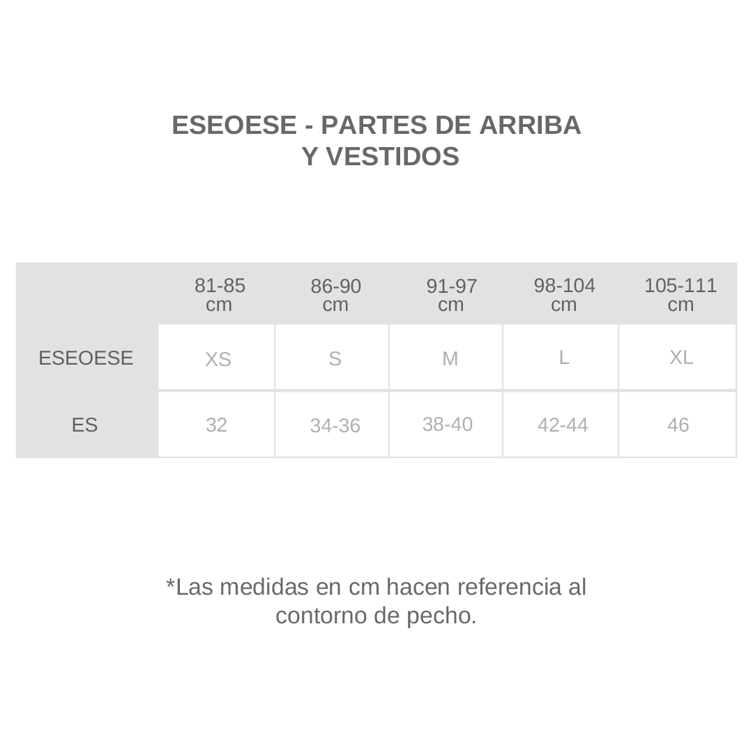 Guía de tallas - APIA