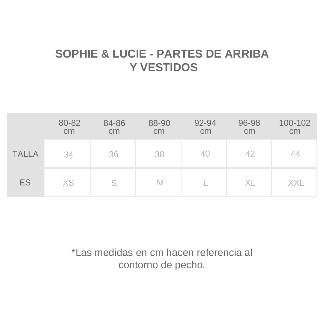 Guía de tallas - APIA