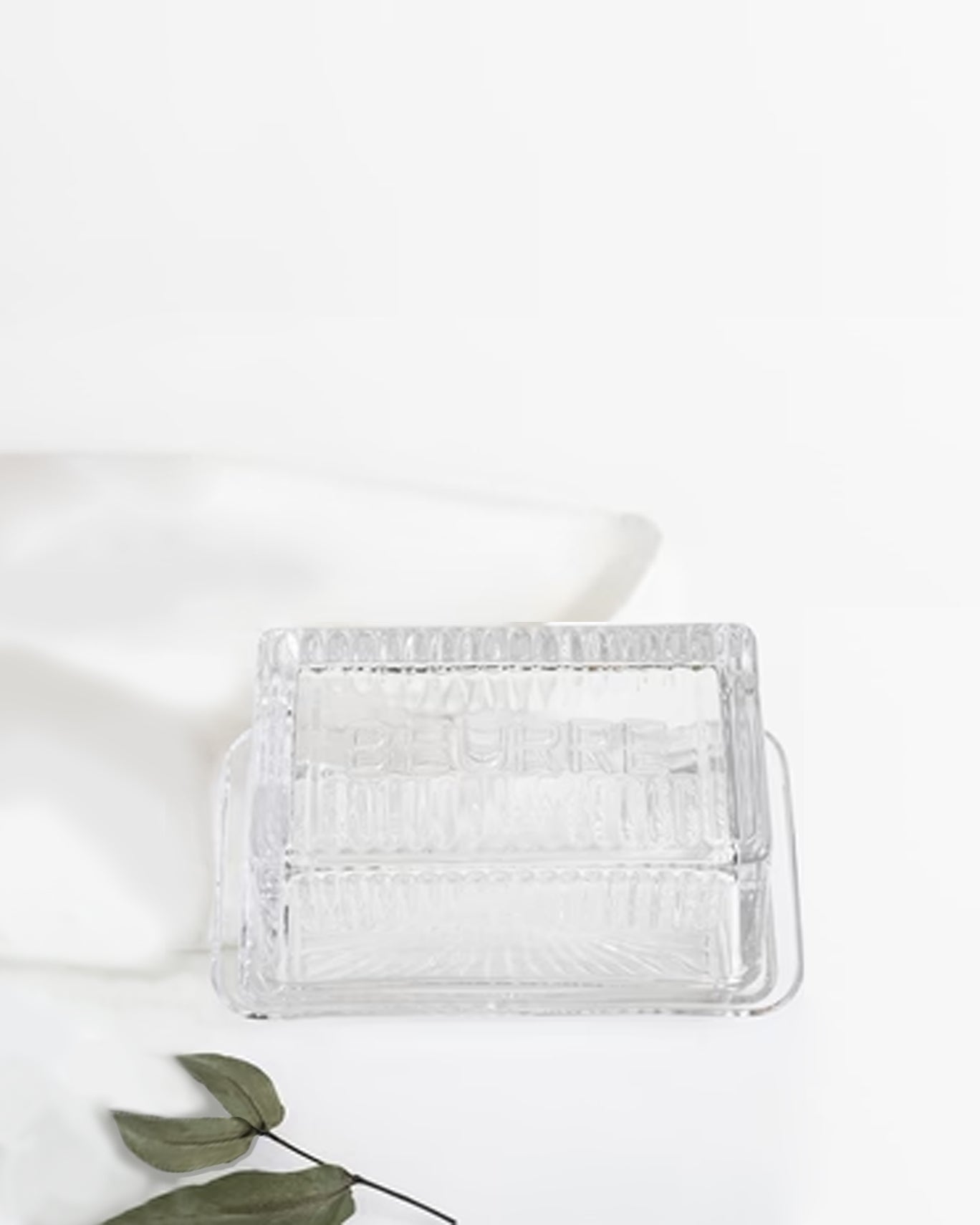 STRIPED BUTTER DISH BEURRE