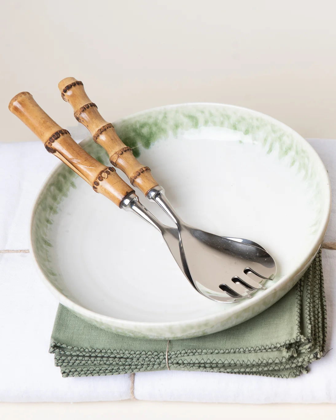 SET CUBIERTOS SERVIR BAMBU