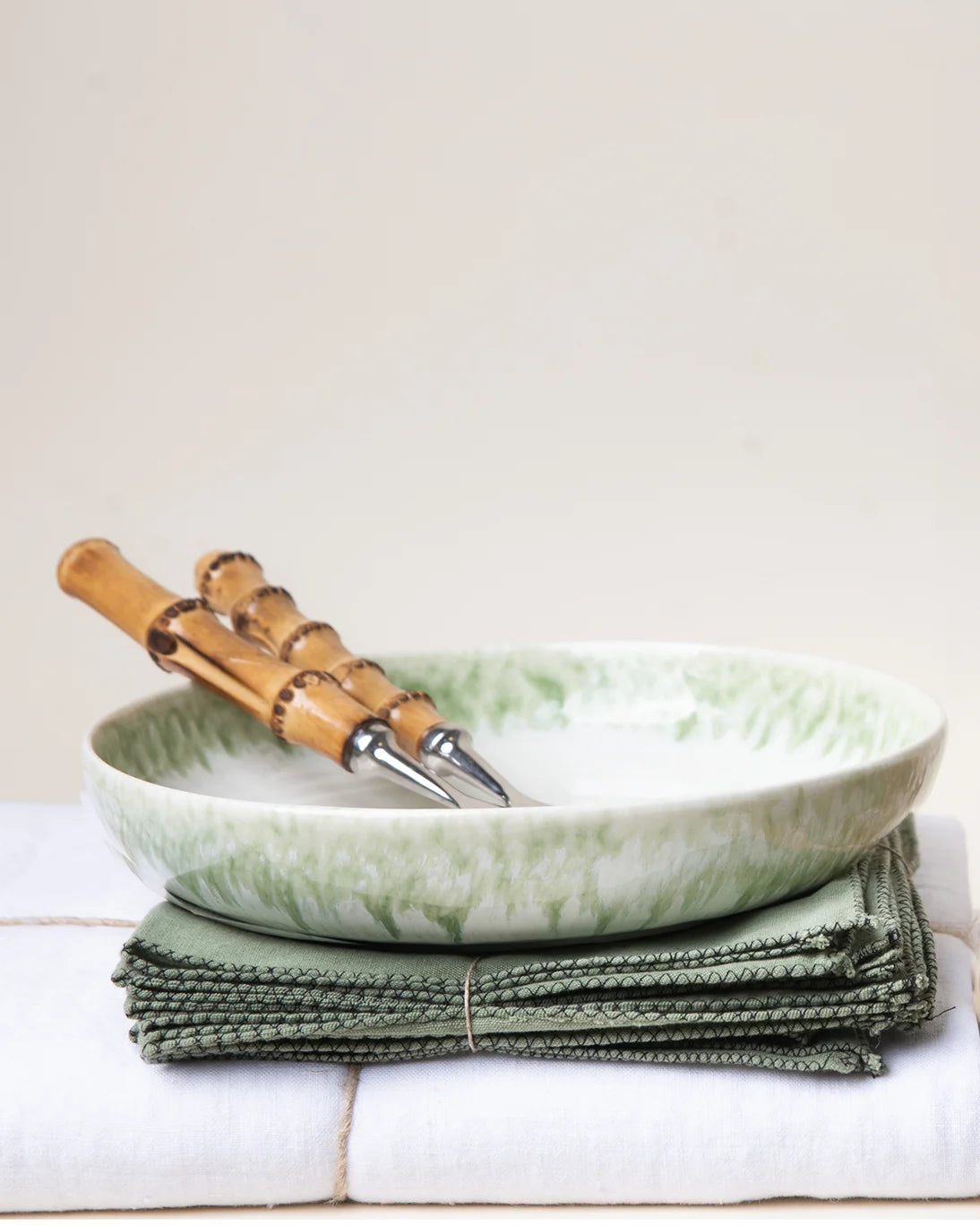 SET CUBIERTOS SERVIR BAMBU