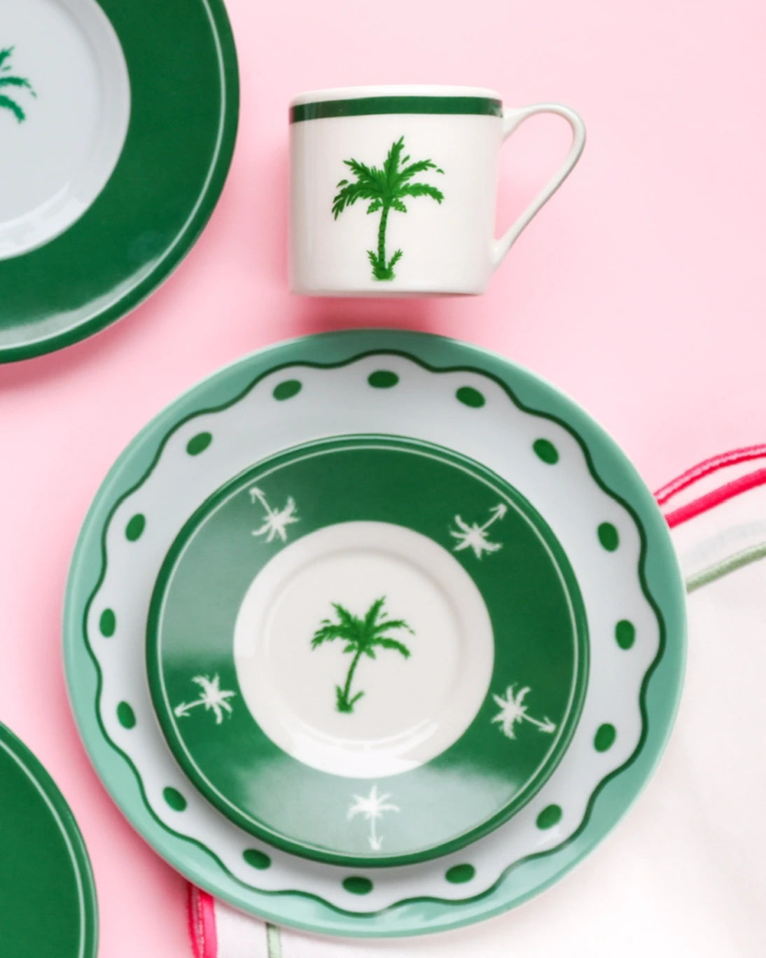 SET DE 2 TAZAS DE CAFÉ PALMERA