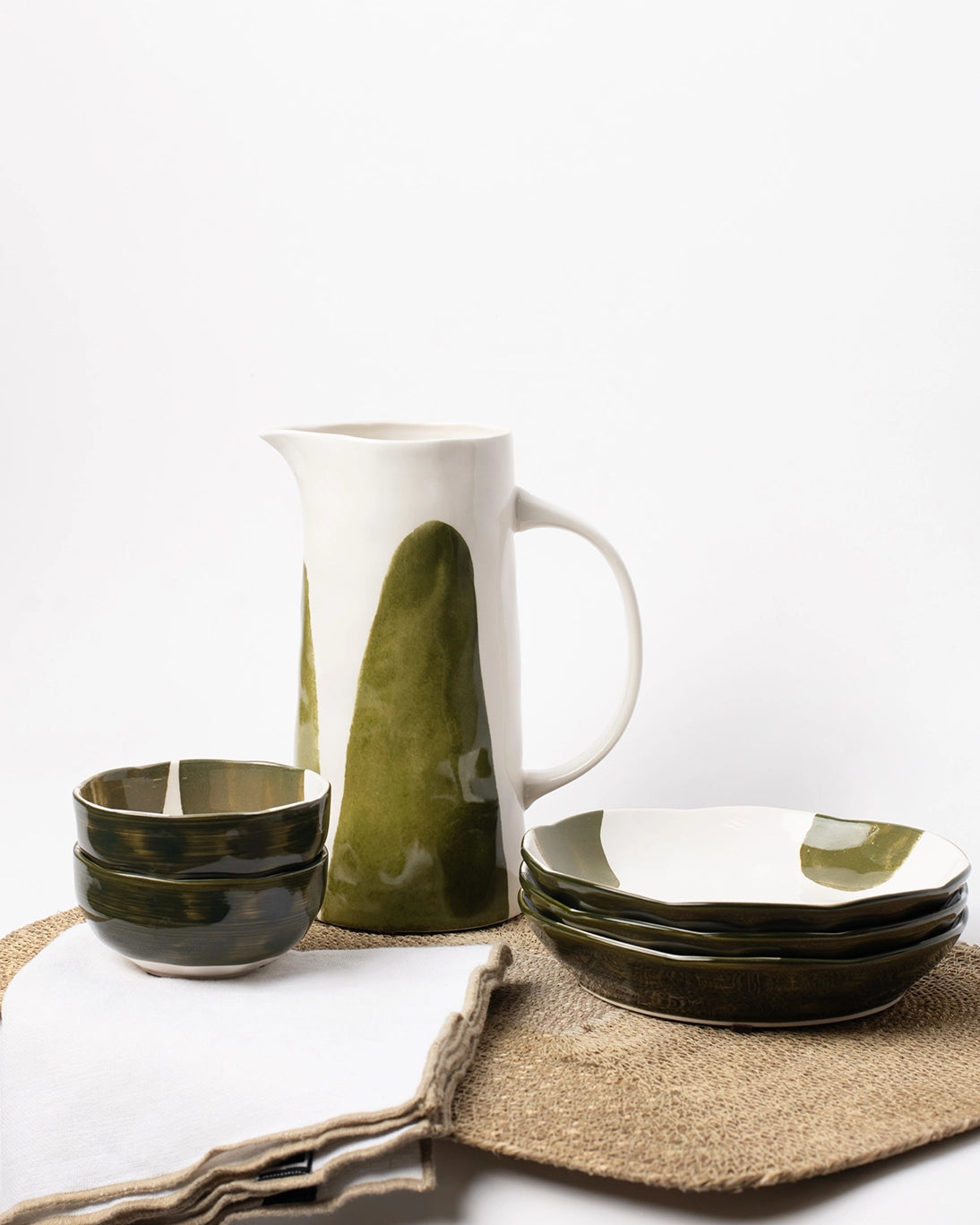 JARRA PORCELANA LABO VERDE 23CM